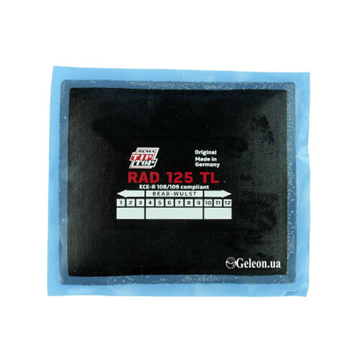 Пластырь RAD 125 TL TIP-TOP кордовый радиальный 10 шт. 115x125mm