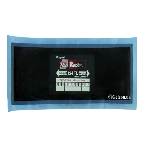 Пластырь RAD 124 TL TIP-TOP кордовый радиальный 10шт. 75x220mm