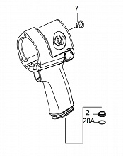 Корпус гайковерта 33411-040 (Вкл.7.2.20A) 33411-A01 KING TONY